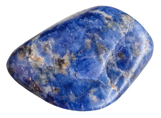 Tumbled Sodalite mineral gemstone isolated