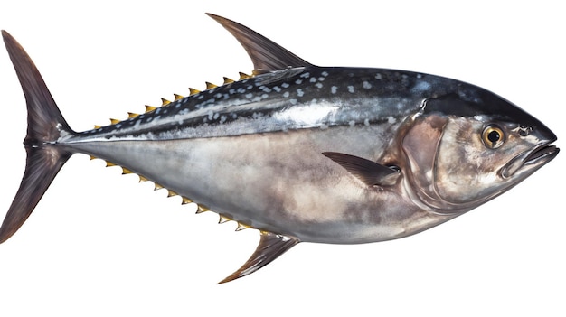 Tuna fish isolated on a white background with clipping path included