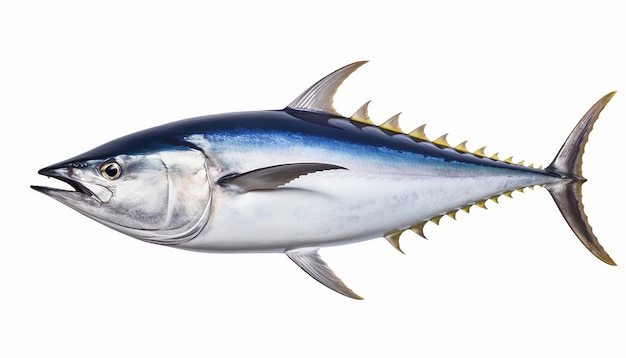 Tuna Fish in Side View Isolated