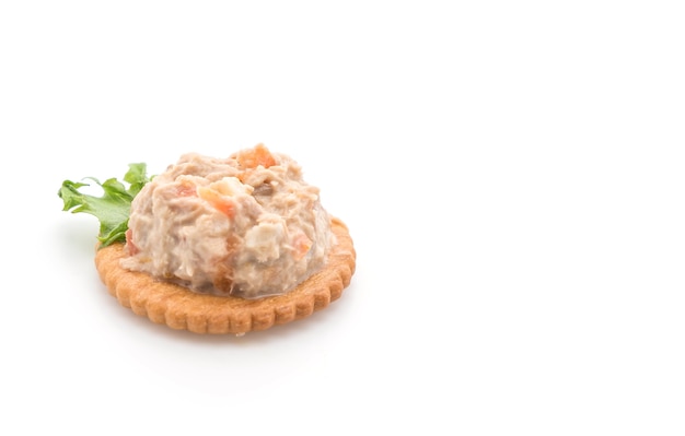 tuna salad with cracker