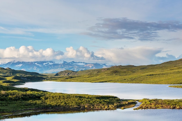 Tundra landscapes above Arctic circle