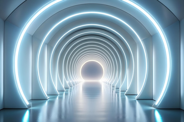 a tunnel that has a light on it