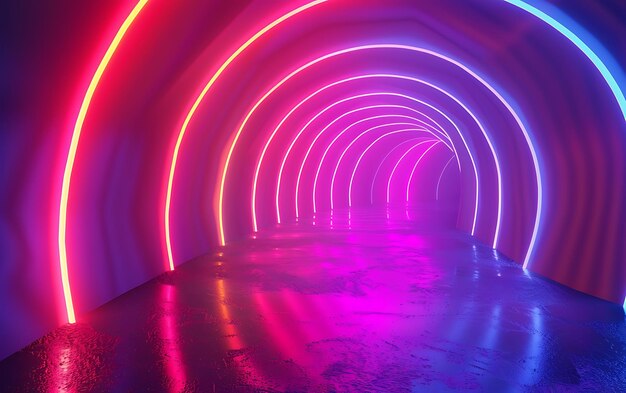 a tunnel that has a tunnel that has a light on it