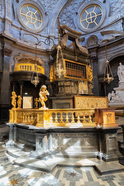 Turin Italy Circa August 2021 the Chapel of the Shroud 1694 by Guarini One of the most important holy locations for Christian religion