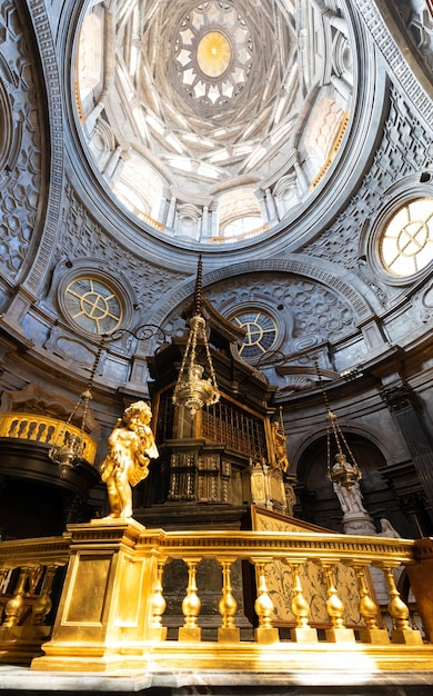 Turin Italy Circa August 2021 the Chapel of the Shroud 1694 by Guarini One of the most important holy locations for Christian religion