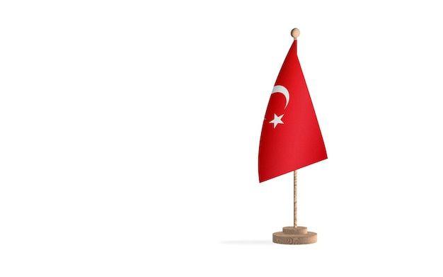 Turkey flagpole with white space background image