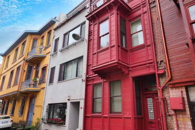 Turkey istanbul 12 march 2023 Historical colorful houses in KUZGUNCUK