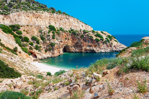 Turkish blue lagoon amazing paradise summer landscape