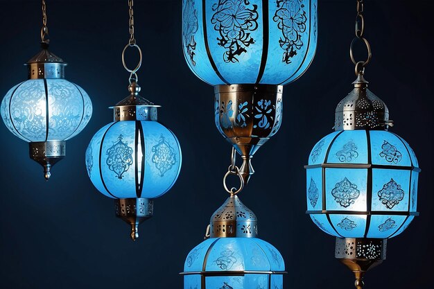 Photo turkish blue lantern