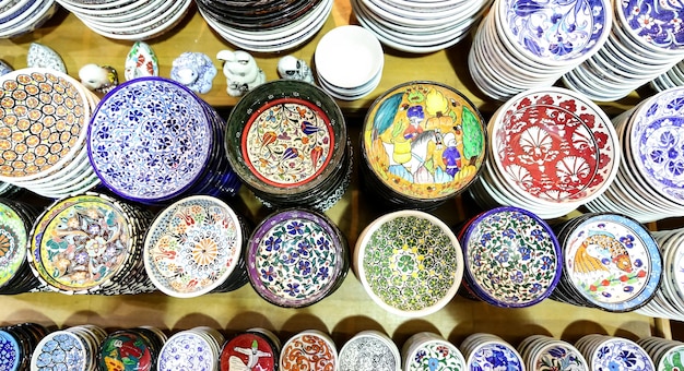 Turkish Ceramics in Grand Bazaar Istanbul Turkey