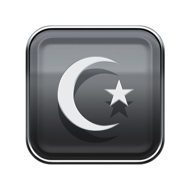 Turkish icon glossy grey