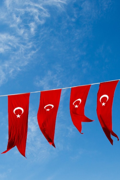 Turkish national flag in view