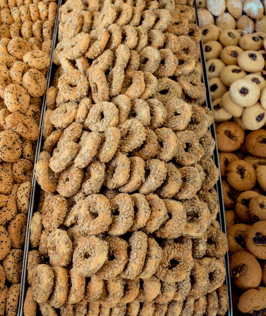 Turkish style freshly made cookies as snack