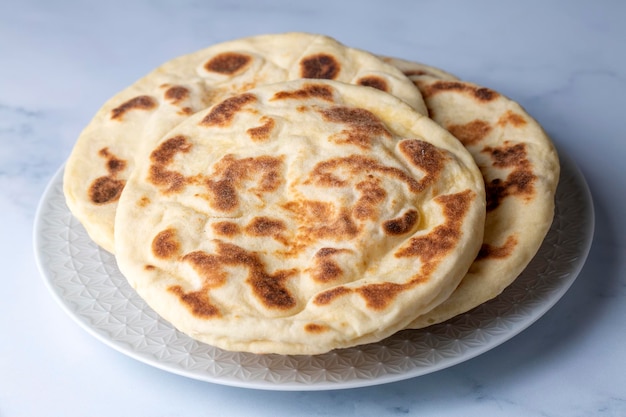 Turkish style homemade bread Bazlama