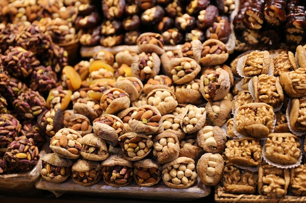 Turkish Sweets in Spice Bazaar Istanbul Turkey