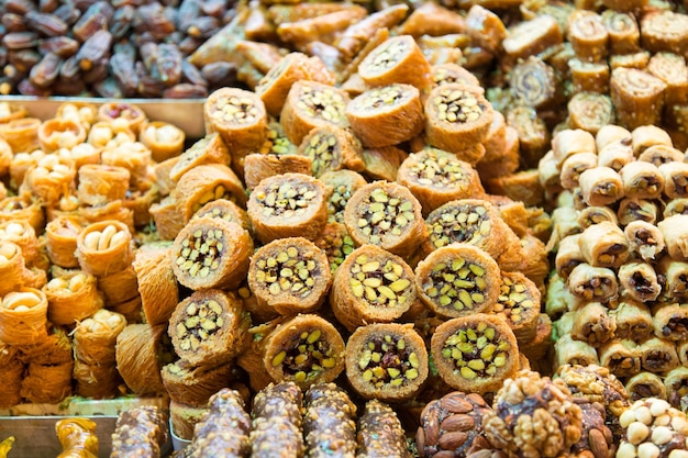 Turkish Sweets in Spice Bazaar Istanbul