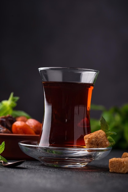 Turkish tea with dried fruits