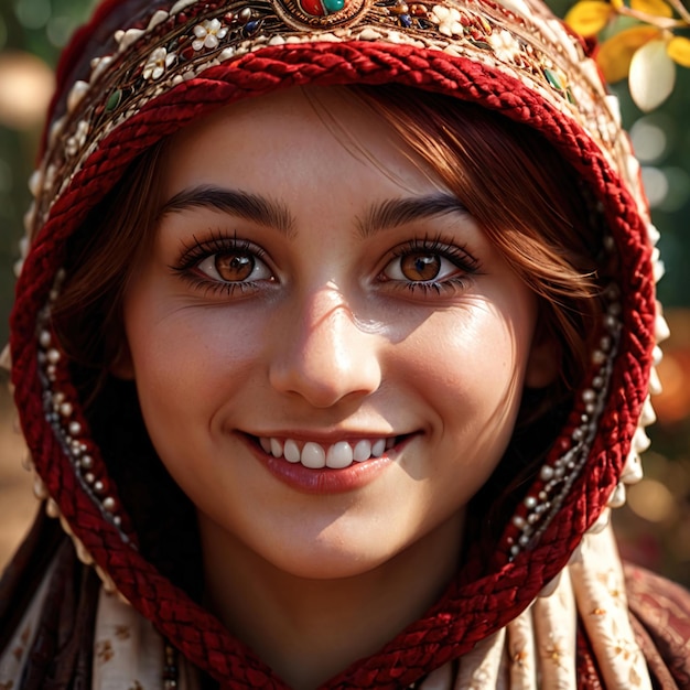 Photo turkish woman from turkey typical national citizen