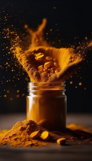 Photo turmeric ingredient style food photography vivid colors food photography