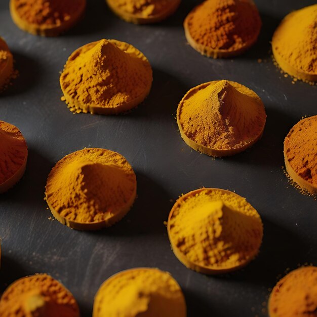 Photo turmeric powder genarated by ai