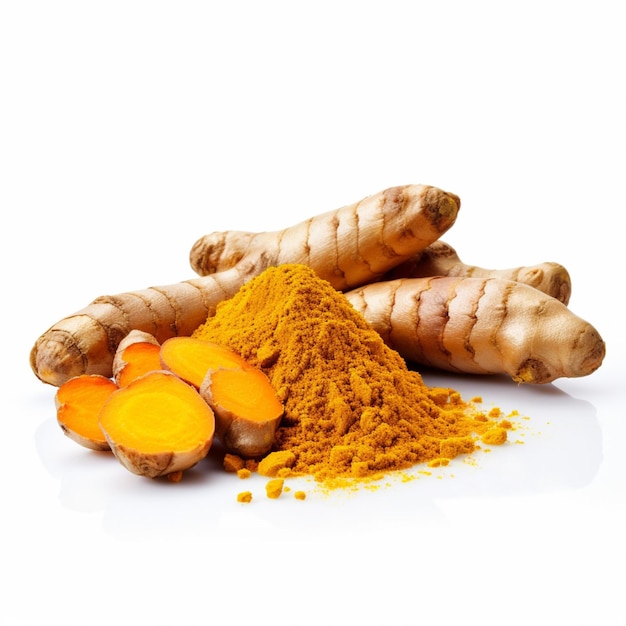 Turmeric with white background high quality ultra h