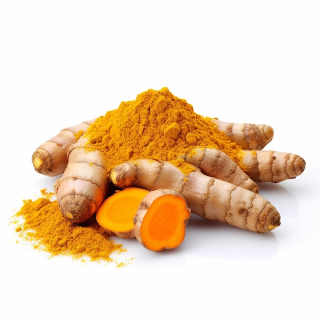 Turmeric with white background high quality ultra h