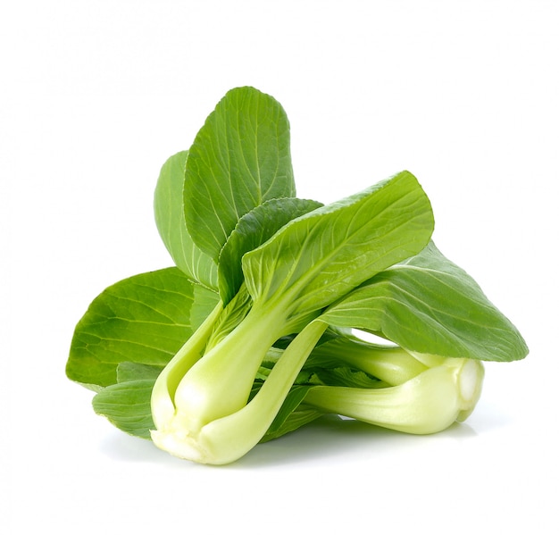 Turnip greens isolated on white 