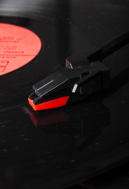 Turntable needle closeup