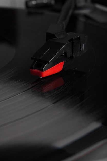 Turntable needle closeup