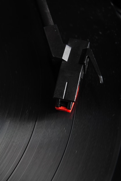 Turntable needle closeup