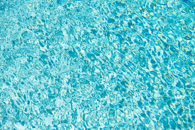 Turquoise color background of ripple water in summer