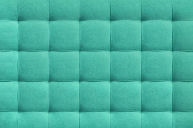 Turquoise suede leather background classic checkered pattern for furniture wall headboard