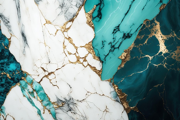 Turquoise white and gold marble background Luxury marble stone texture Invitation backdrop