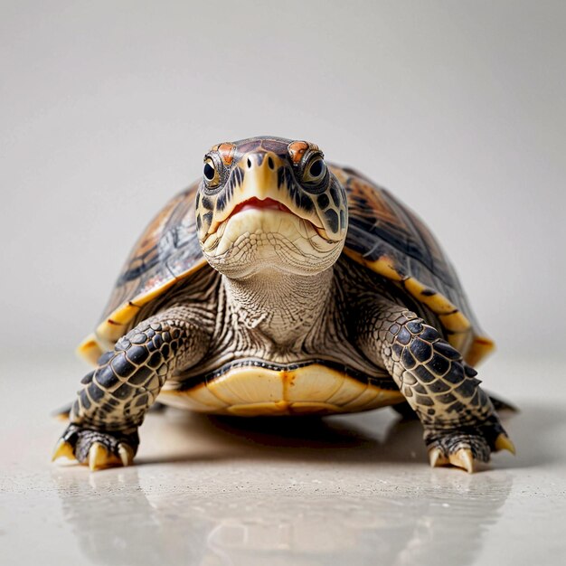 a turtle that is on a table