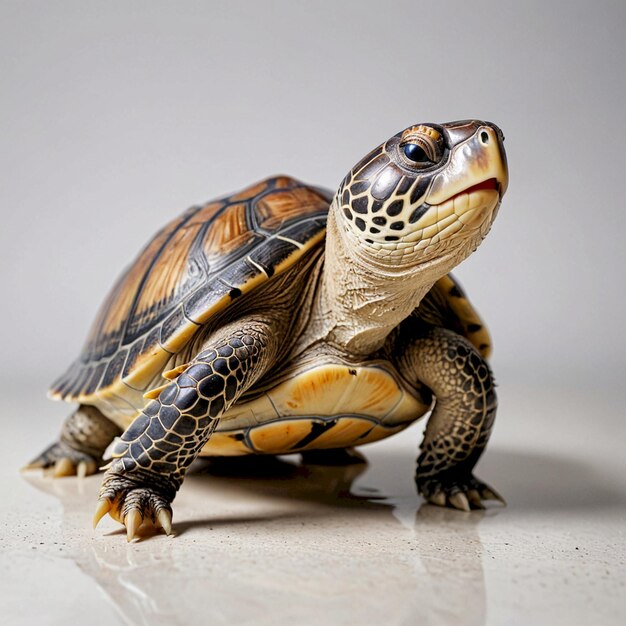 a turtle that is on a table