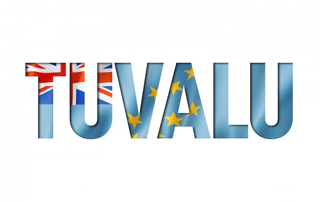 Tuvalu flag text font