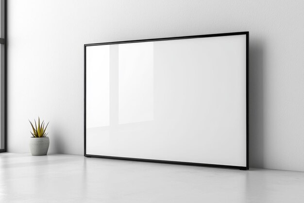 Photo tv screen mockup on isolated background created with generative ai