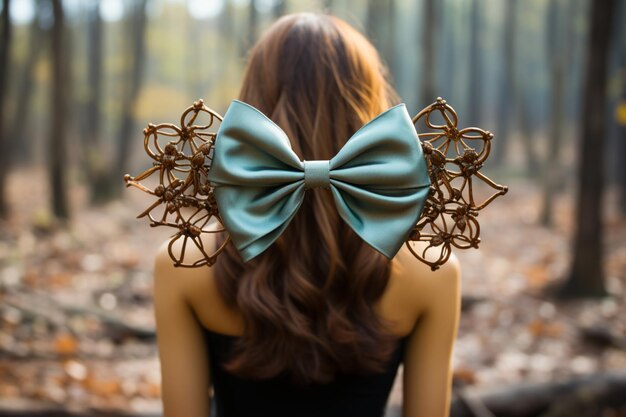 Photo twiggy bow twig on twiggy teal