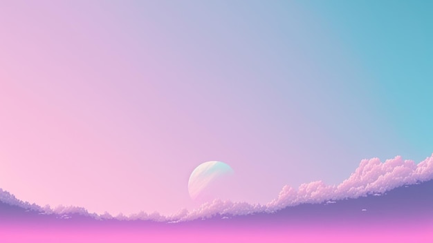 Twilight evening or morning minimal copy space sky sweet color tone background