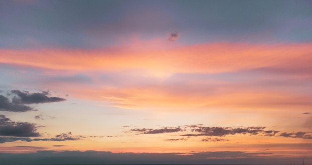 Twilight sky background with Colorful sky in twilight background. sunset in the sky