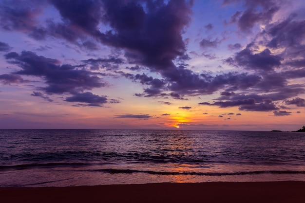 Twilight sky and sunset at Khao Lak Phang Nga