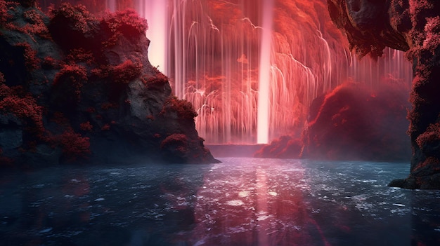 twilight zone waterfalls fantasy vivid light