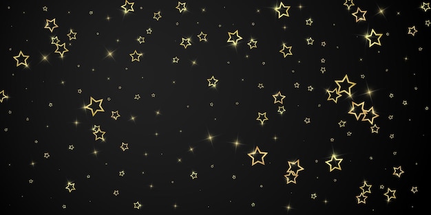 Twinkle stars scattered around randomly flying falling down floating