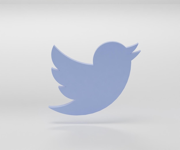 Twitter 3D rendered image