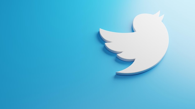 Twitter background 3d rendering