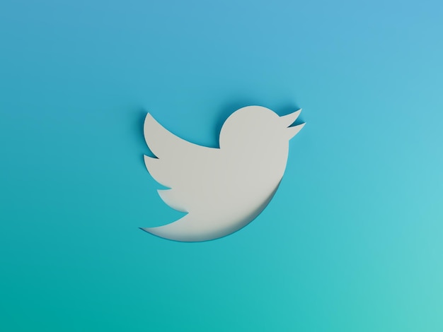 Twitter Social Media Simple Minimal Modern Corporate Gradient 3D Illustration Background