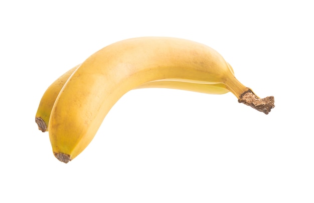 Two bananas on white isolated