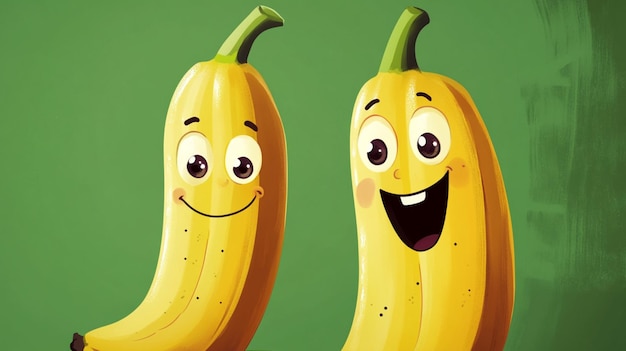 two bananas with a face that says quot face quot