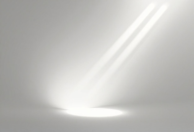 Photo two beams of light shine on a white floor