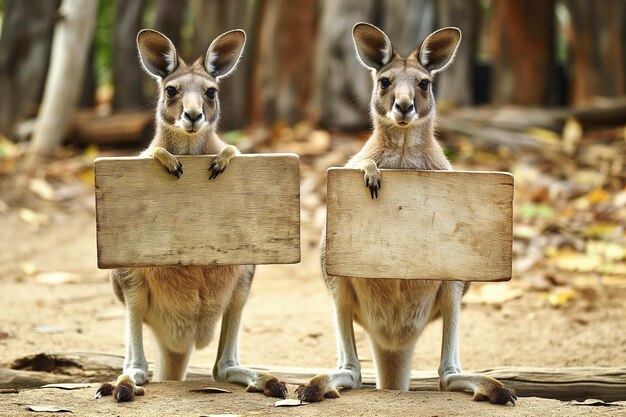 two beautiful adult kangaroos